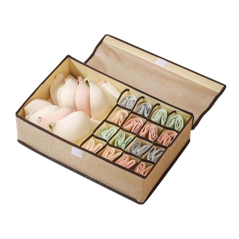 Premium Leinenähnlicher und Unterwäsche-Aufbewahrungsbehälter mit verstärkter Struktur für Räume