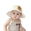 Girls’ Floral Sun Protection Hat: Wide Brim, Breathable Open Top, Summer Sunshade