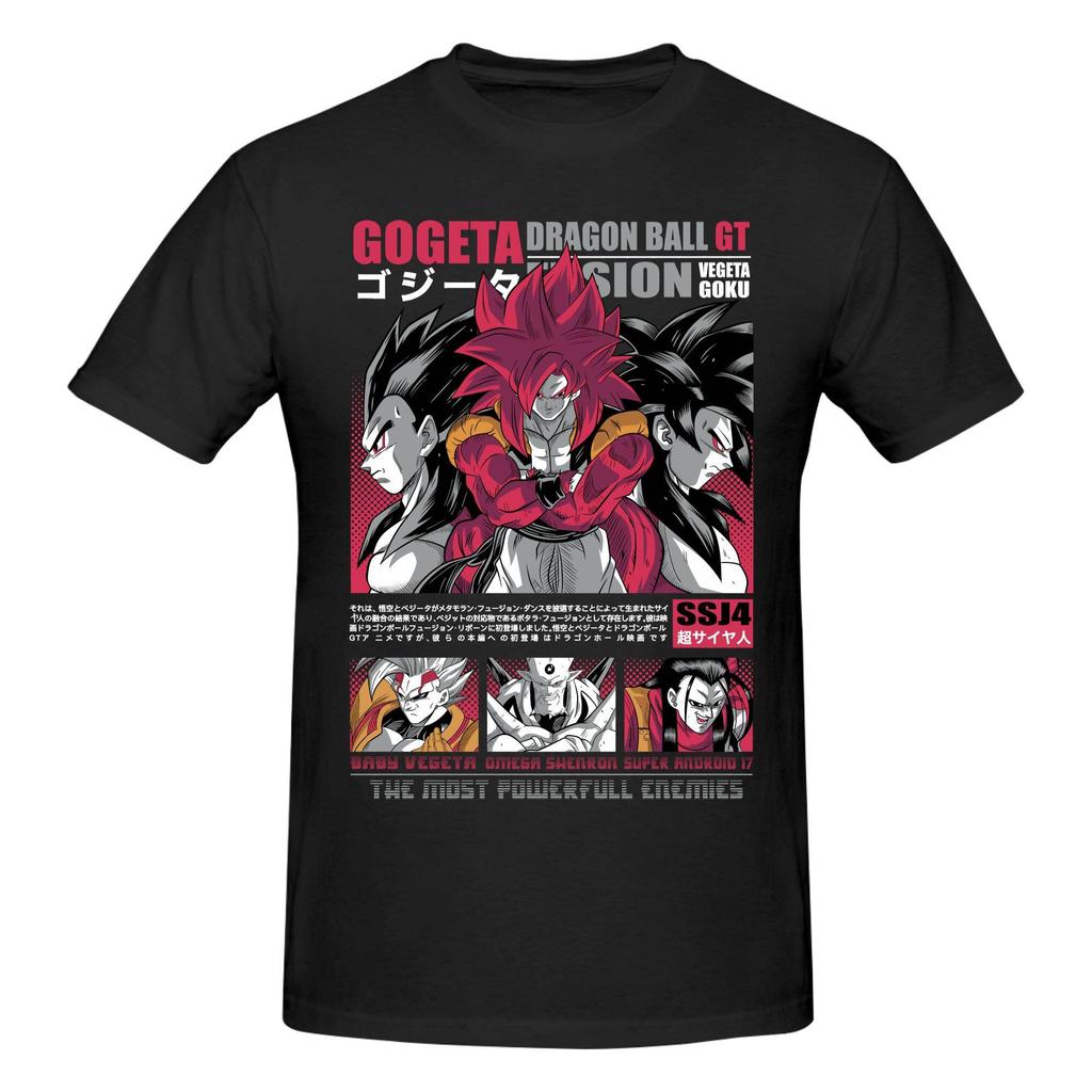 2026 New Men Dragon Ball Printed Tshirt Street Style Short Sleeve Cotton Short Sleeve Top Casual Novelty Design Pattern Tshirt