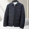 Men's Luxury White Duck Down Jacket - 2026 Autumn/Winter, Warm Thickened Business Shirt Style Coat, Trendy & Lightweight.