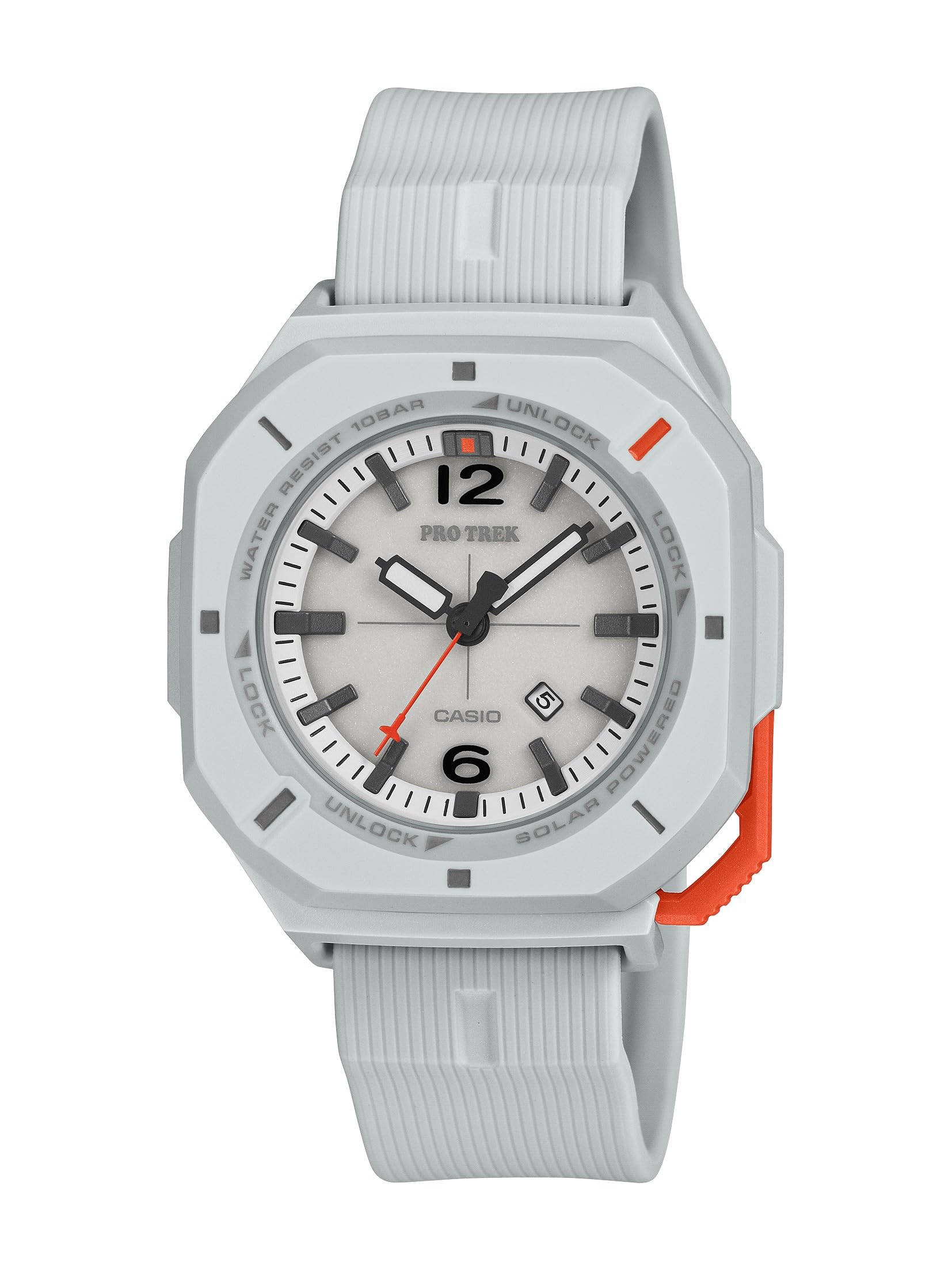 Часы Casio Pro Trek Hiker Line Solar Экологичные Белые, Материалы, PRJ-01AE-7JR, Мужские, белый