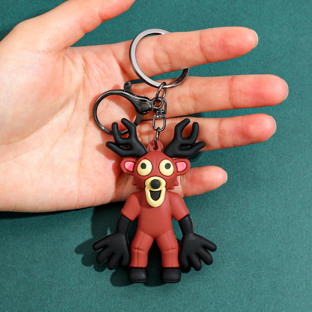 

Creative Cute key ring Anime Forest 99 Nights Game Cartoon Keychain PVC Bag Pendant Decoration key chain Christmas Gift 6 cm