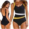 Monokini One-piece Slimming Swimsuit Black XL Striped Back Monokini One-piece Slimming Swimsuit Black XL Striped Back