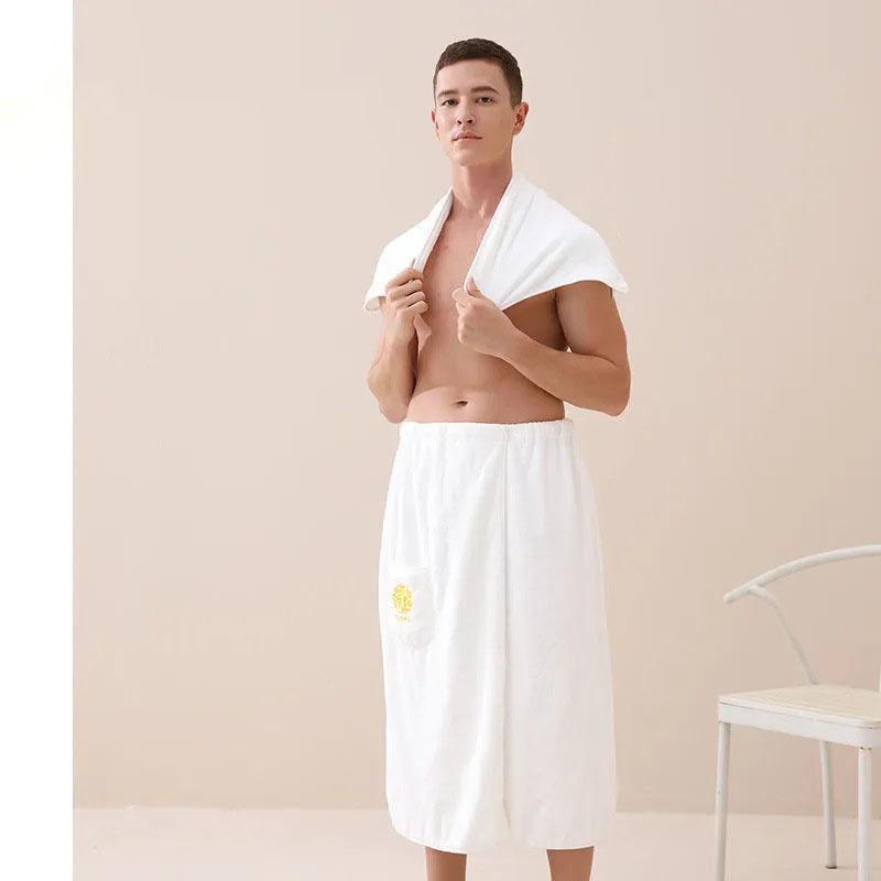 

Men s Coral Fleece Bath Towel Robe Wearable Wrap 80x150cm Quick-Dry Thick Absorbent Unisex Bath Sheet for Spa & Home 80*150cm білий