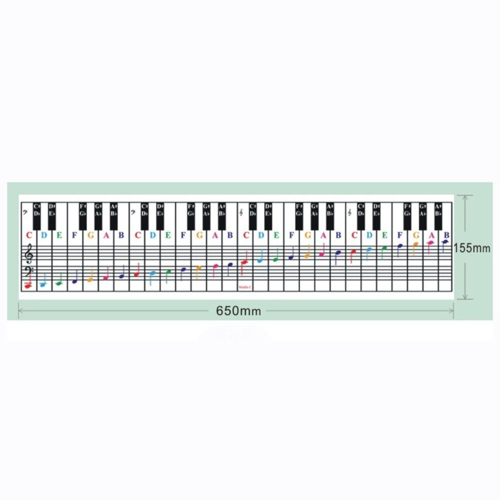 Beginners Gift Keyboard Note Card 61/88 Keys Piano Learning Tool New Piano Chord Chart