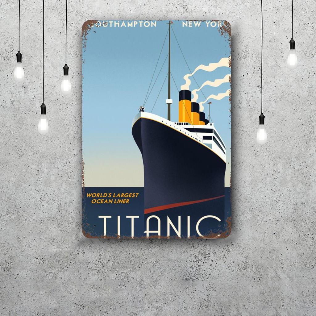 titanic movie Retro Vintage Tin Sign Poster Decorative Plaque Metal Plate Wall Decor