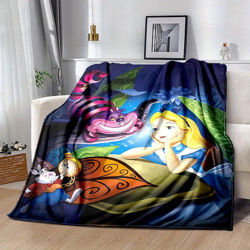 1pc, Wonderland Adventure Blanket, Perfect for All Seasons, Soft Flannel Throw Blanket, Versatile & Cozy for Bedroom, Living Room, Travel, Camping, Ca