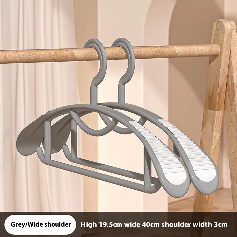 10Pcs Household Non-Slip Clothes Hangers, Thick Plastic Drying Rack - Household Garment Hanger for Heavy Clothing, No Slip