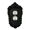 Gothic Style Wall Switches Plate Cover Elegant Decorative Plastic Panel Elegant Black Wall Panel Cover For Home Decoration