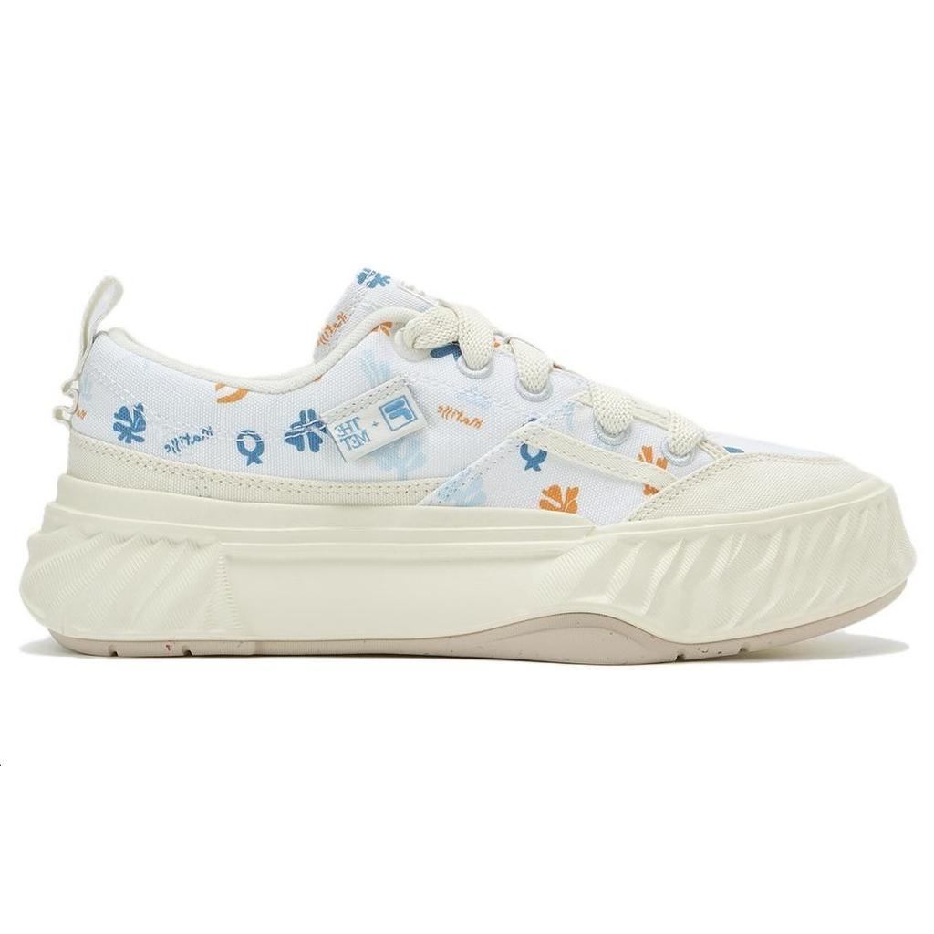 New FILA Fosso MATISSE Low Top Canvas Shoes Women's White Blue F12W332303FPW