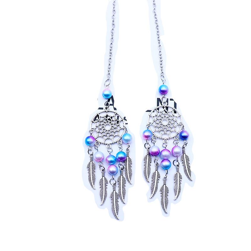 Car Interior Pendant Rearview Mirror Hanging Ornaments Dreamcatcher Car Decoration Beads Stylish Car Accessories