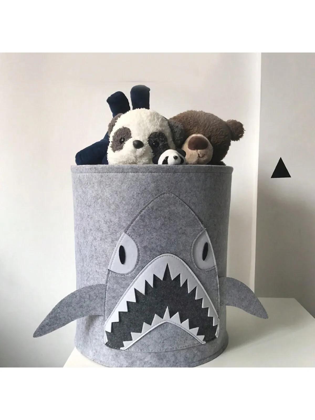 

1 шт. Складной ящик для хранения игрушек, детский органайзер для игрушек, войлочная тканевая корзина для хранения игрушек в виде мультяшных животных, детские ящики для игрушек