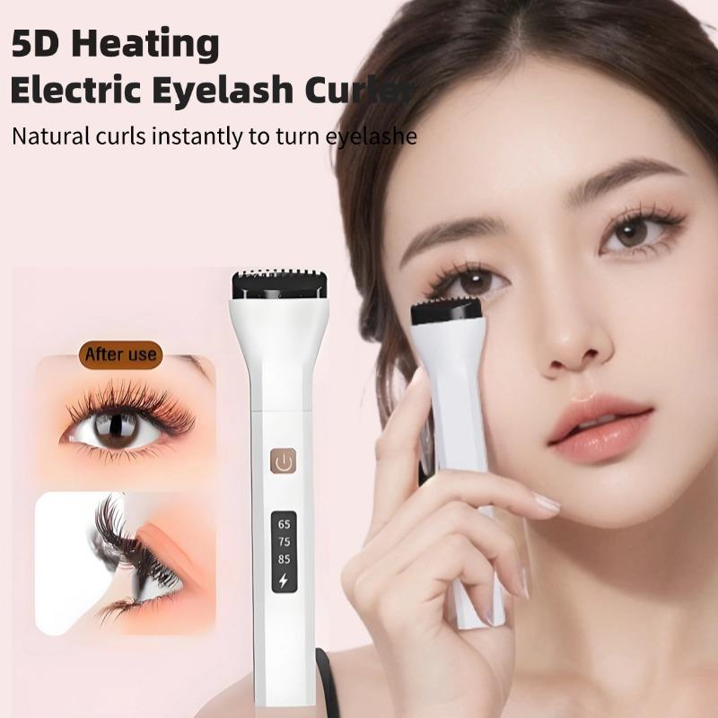 Portable 5D Heating Curling Electric Eyelash Curler 3 Modes Perm Eyelash Curler Heated Eyelash Grafting Long Lasting Makeup Tool