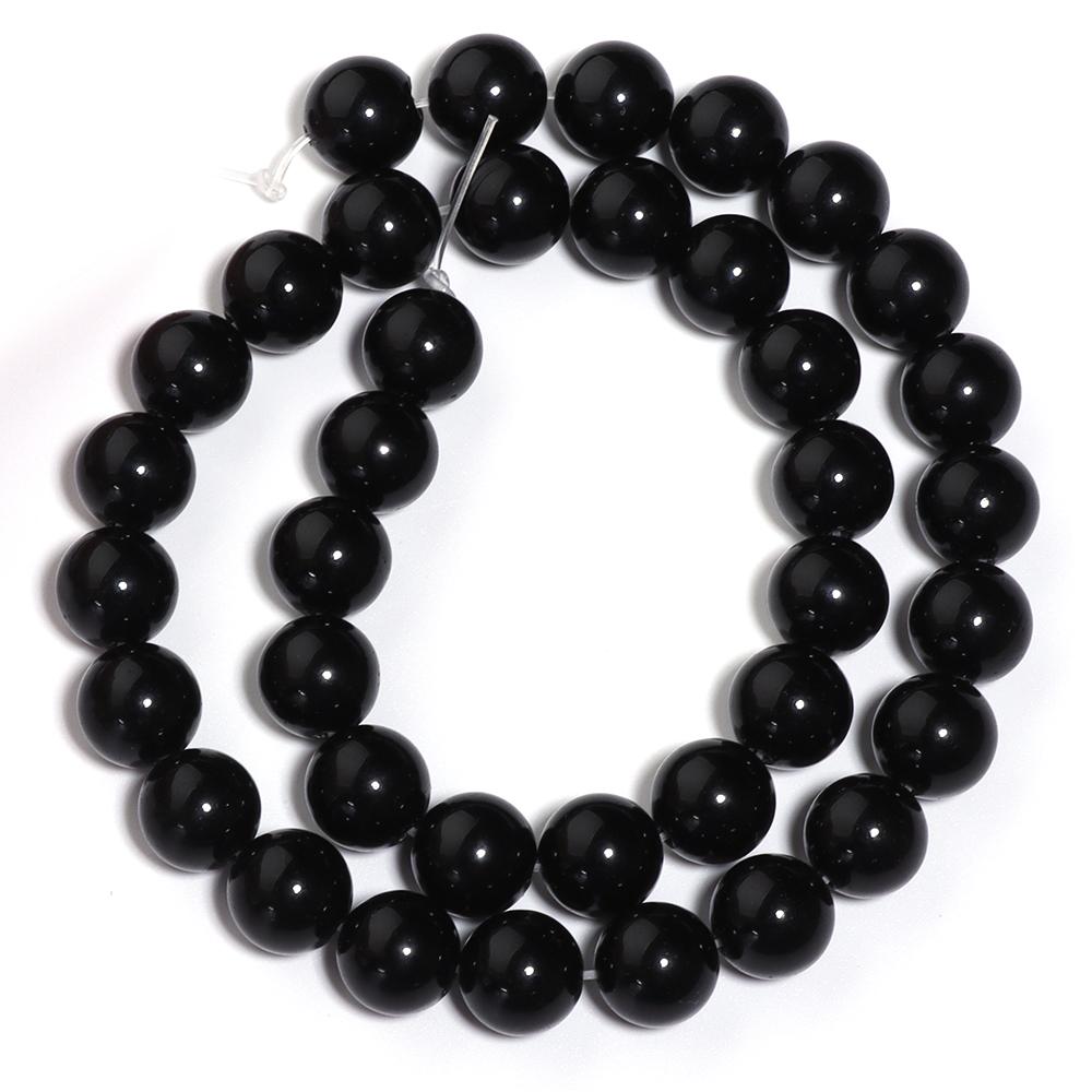 4/6/8/10mm Natural Obsidian Stone Beads Round Loose Spacer Beads For Jewelry Making DIY Crafts Bracelets Necklace Accessories