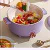 Electric Cooking Pot 3.5L 3 Temp Modes Antisticking Ceramic Glaze Multi Function Electric Cooker for Home Cooking 220V