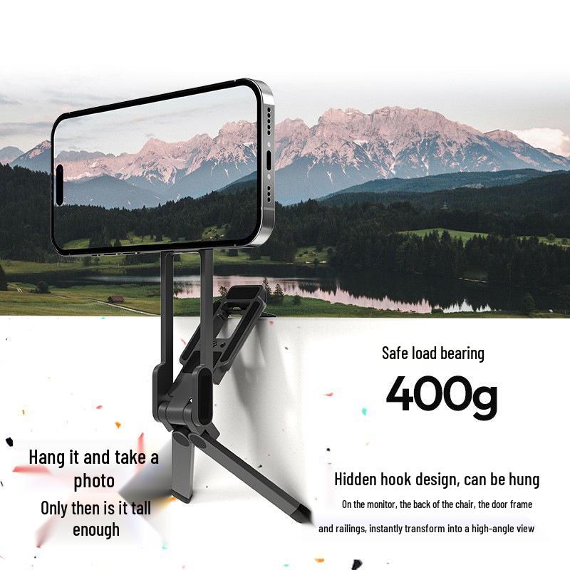 Portable Magnetic Phone Holder & Selfie Tripod Carabiner