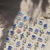Tomoni Retro Embossed Denim Nail Stickers for DIY Nail Art Stationery