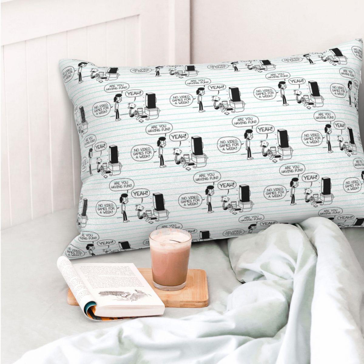 Jmg Clothing Unisex Diary Of A Wimpy Kid No Video Game For A Week Rectangle Pillowcase Cushion Cover Decor Bedroom Bed Home Comfort Throw Pillow