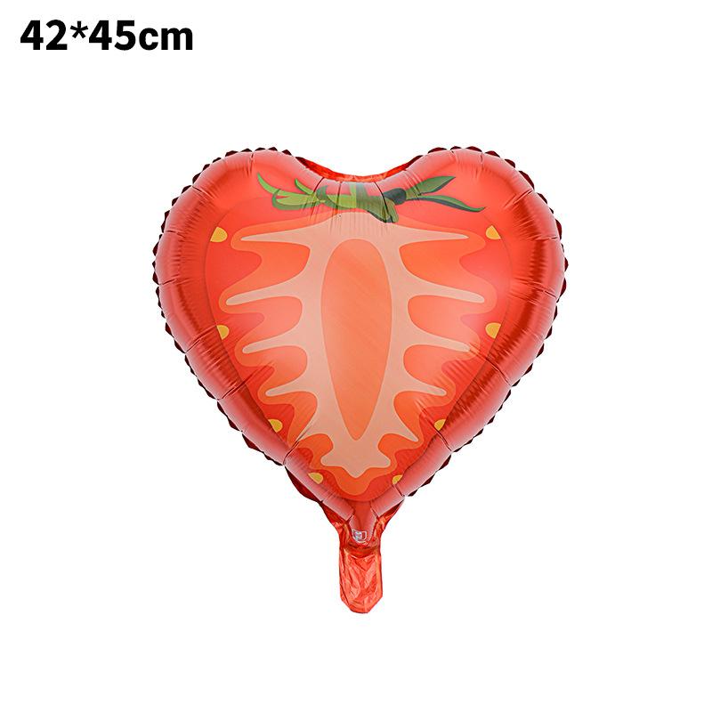 

Мексиканская летняя вечеринка Украшенный фруктовый шар Тропический кактус Ананас Арбуз Тако Клубника Алюминиевый шар Strawberry No. 2