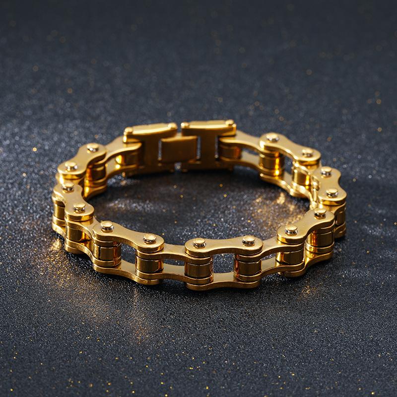 Stainless Steel Biker Chain Bracelet Men's Link Chain Motorcycle Bicycle Style Bracelets Fashion Punk Bracelets Jewelry