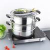 Extra Thick Stainless Steel Double-Layer Large Steamer Pot for Induction Cookers