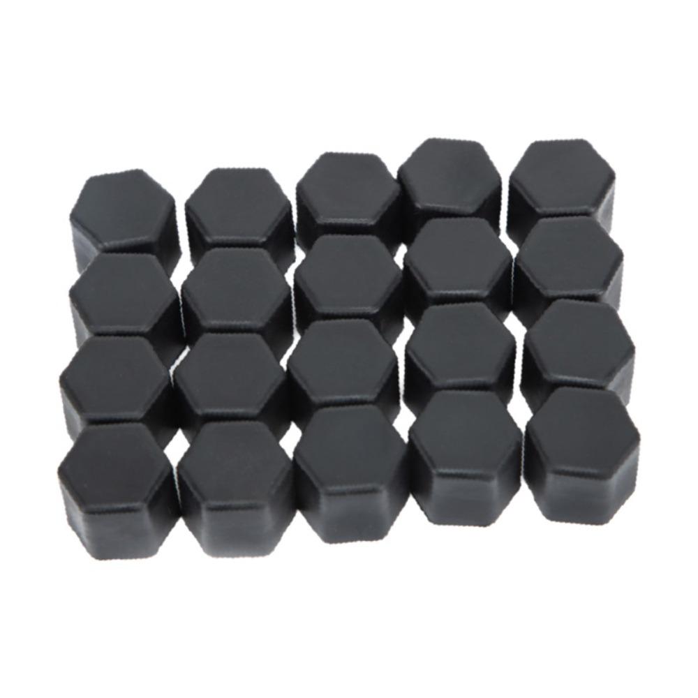 20Pcs N Silicone Car Wheel Nut Caps Hex Design 19mm Lug Bolt Covers Protective Decorative Tire Wheel Screw Caps Rim Protection