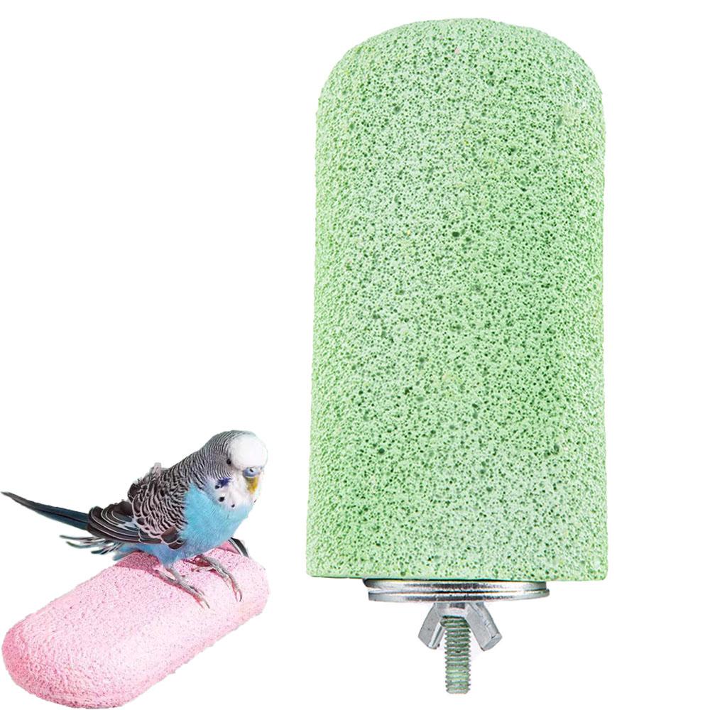 Resin Bird Perch for Claw & Beak Grinding, Anti-Scratch Parrot Standing Stick, Durable Foot Health Trimmer for Budgie Cockatiel Cage Accessories