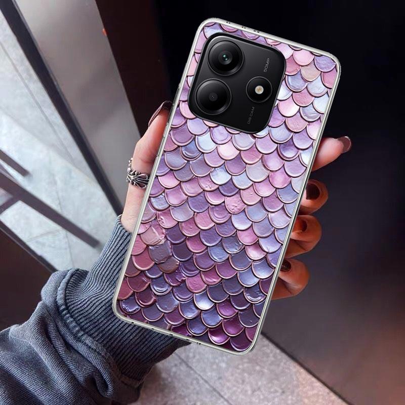 Fish Scale Pattern Mermaid Phone Case For Xiaomi Redmi Note 15 14 14S 13 12S 12 Pro Plus 11S 11 10S 10 4G Cover 11E 11T 5G Print