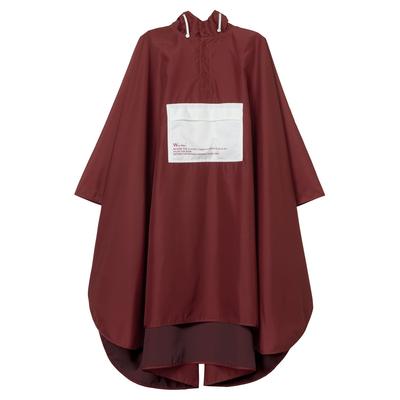 Packable Rain for Men and Ideal for Outdoor and Stylish Wpc. Two-Tone Poncho, Red, Women, Cycling, Commuting, Activities, Festivals, Camping.