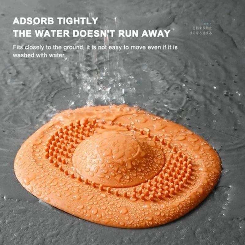 Household Sink Filter Anti-clogging Silicone Floor Drain Plug Home Kitchen Bathroom Deodorant Plug Accessories Bathroom