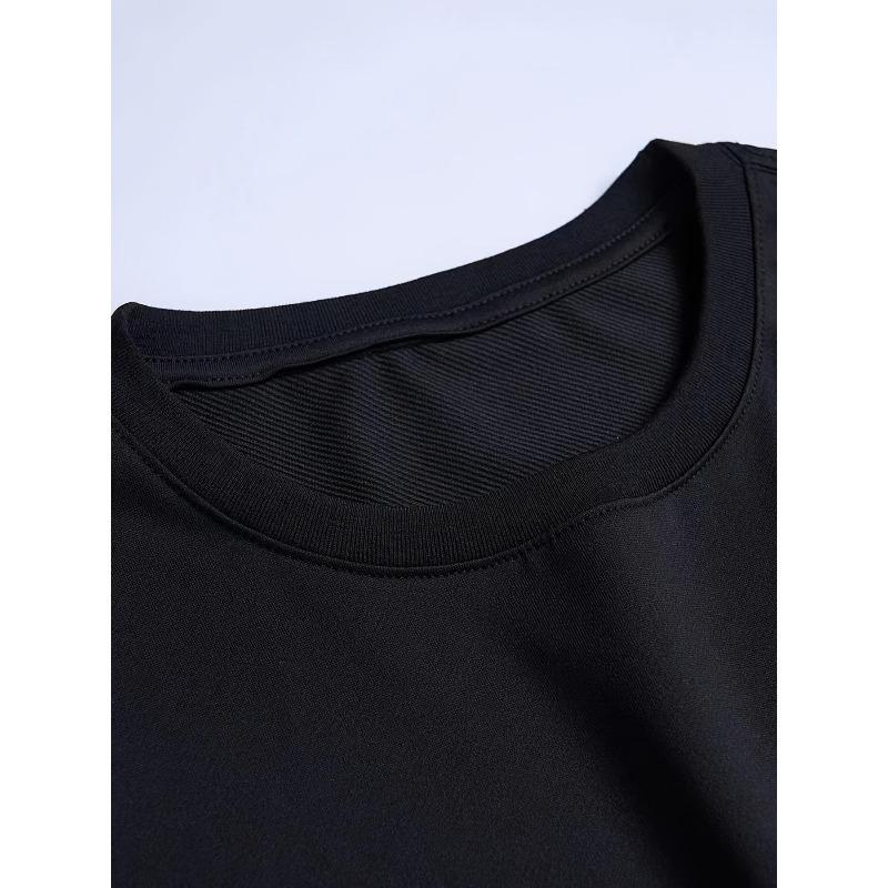 European Sizes Men's Short-Sleeved T-shirt, Love Letter Printing, Comfort and Casual, Elastic Neckline, Suitable for Men's Outdoor Activities