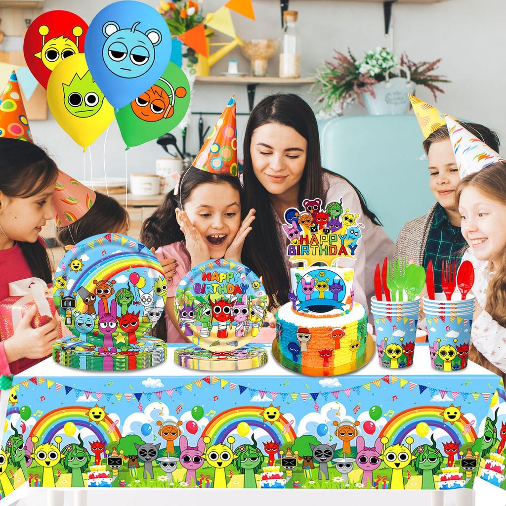 Décoration de fête d'anniversaire à thème de tag Jeu Drapeau Insert de gâteau Arrangement en spirale