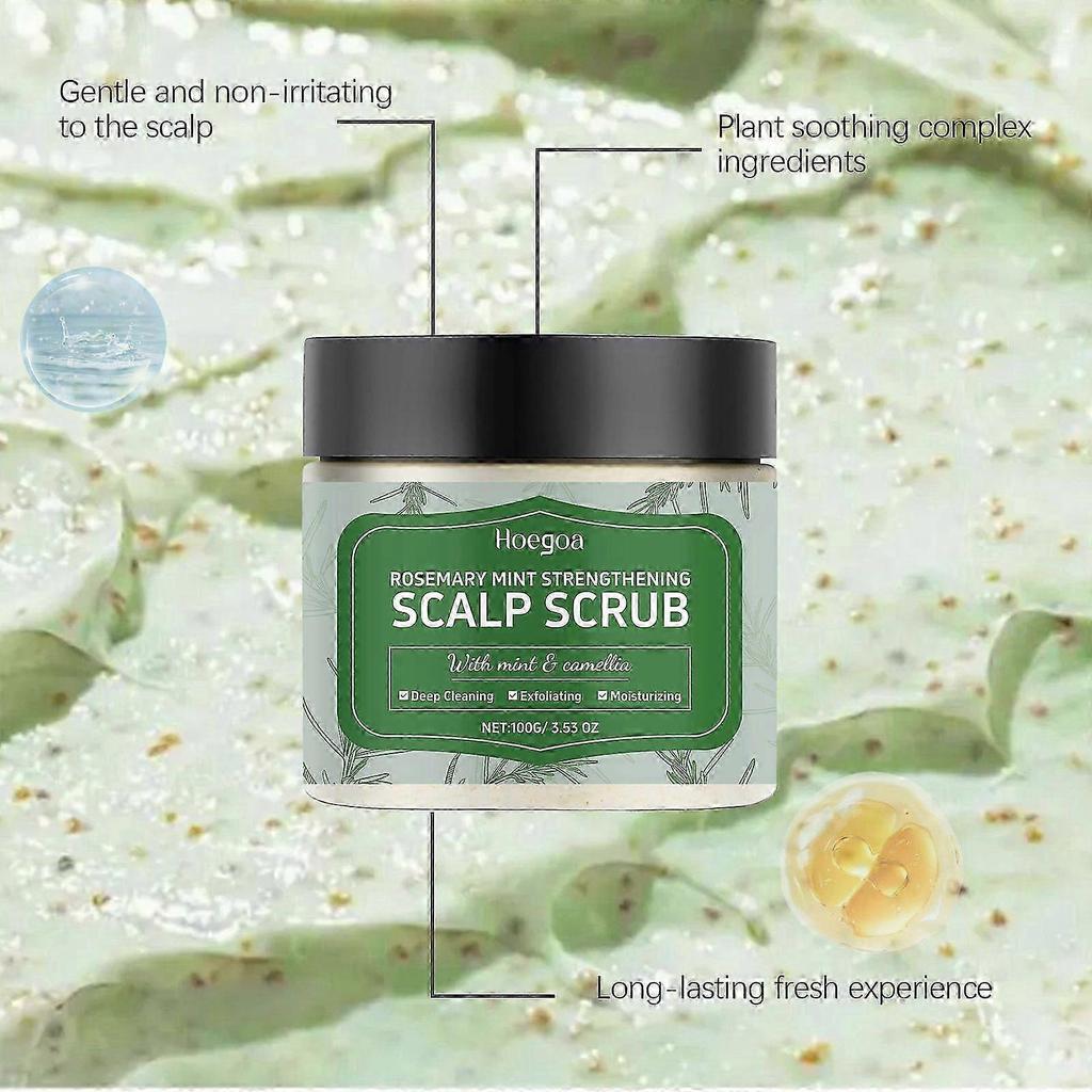 Rosemary Mint Scalp Scrub - Scalp Exfoliator for Dryness & Dandruff Relief, Deep Cleansing Hair Scrub, Oil Control & Nourishing Scalp Treatment