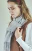 GILDARA FT33 Premium Cashmere Basic Wave Cashmere Solid for Men and Women Gray 100% Scarf, Color, (Light (D0165))