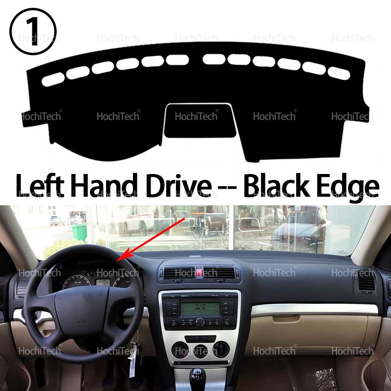 Auto Armaturenbrettabdeckung für Skoda Octavia 2 A5 MK2 1Z 2005-2014 Auto Armaturenbrett Matte Teppichpolster Sonnenblende Umhang Kissen