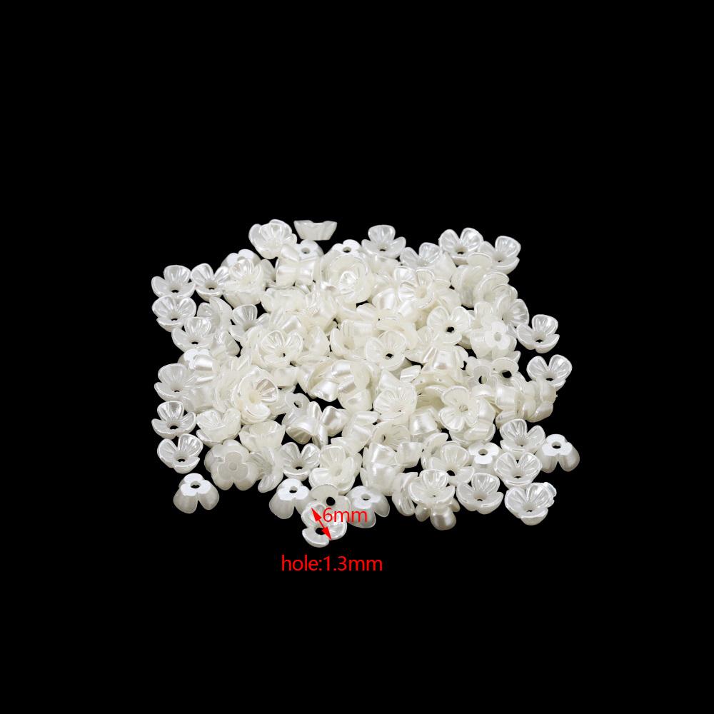 

20Pcs/lot Acrylic Flower-shaped Imitation Pearl Beads Charm Beads Necklace Bracelet Decoration For DIY Jewelry Making Findings Other