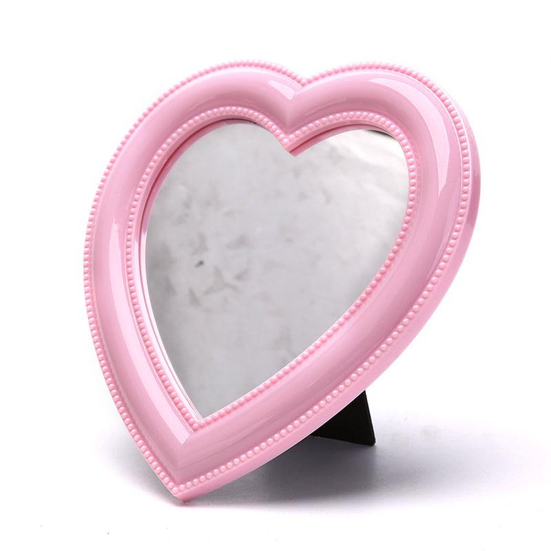 

Web Celebrity Cosmetic Mirror Mini Heart Student Dormitory Girl Mirror Portable