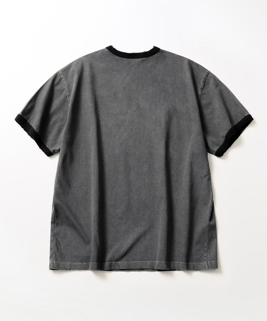 Ssieichisagongsa Signature Logo Pigment Ringer Tee Black