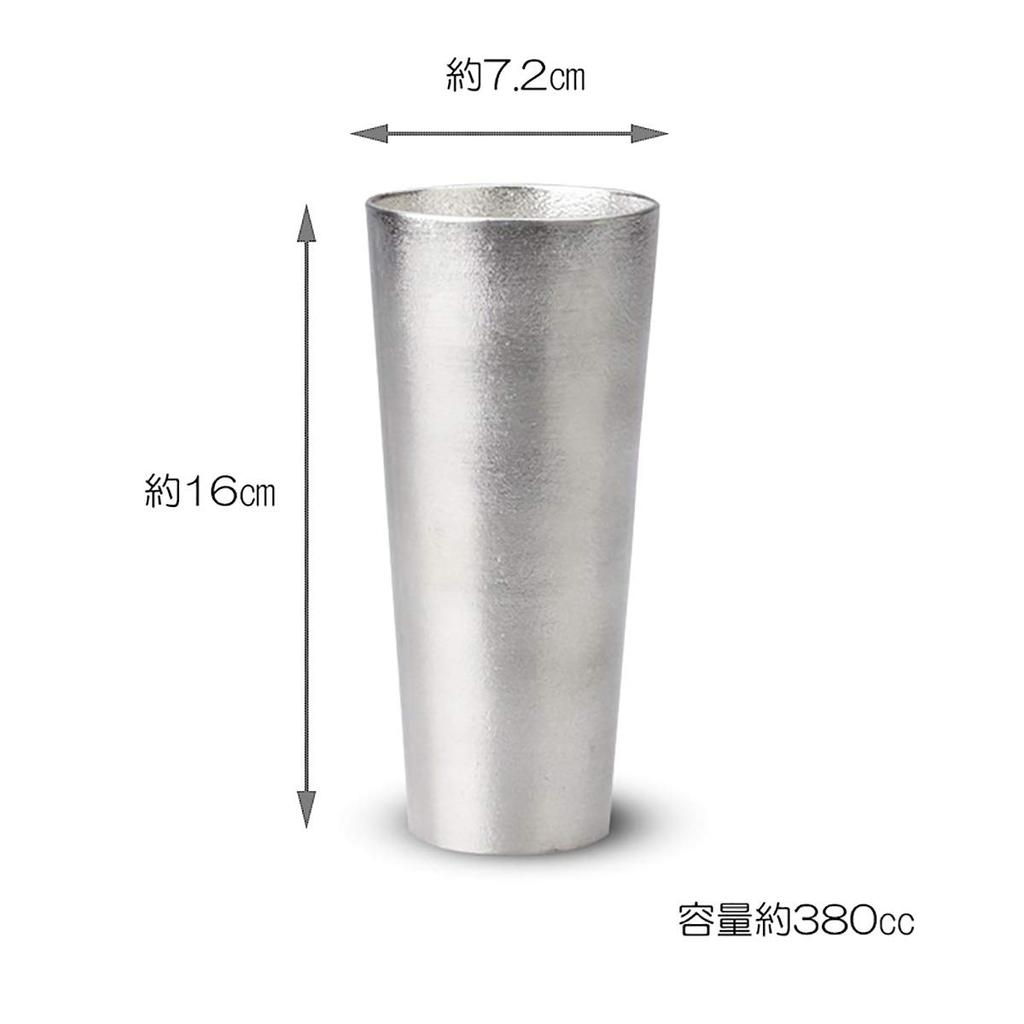Nousaku Beer Glass Mug 380cc Beer Cup 380cc 501331 Approx. 7.2×H16.0cm