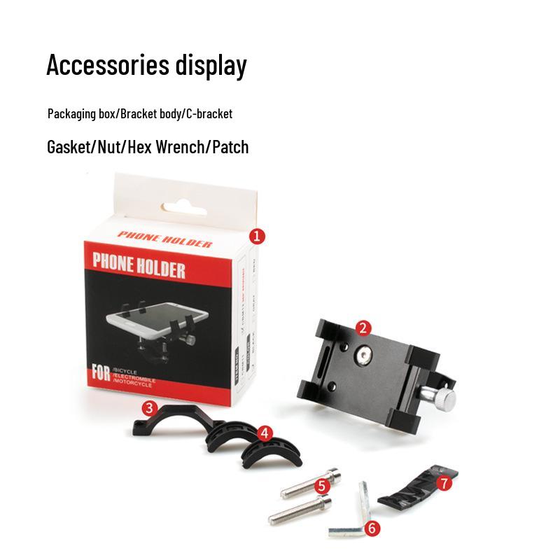 Aluminum Alloy Bike Phone Holder for Cycling and Navigation