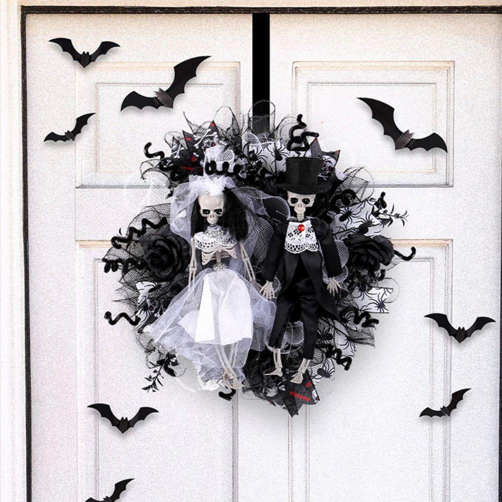 Simulation Skeleton Bride and Groom Garland  Halloween Party Decoration