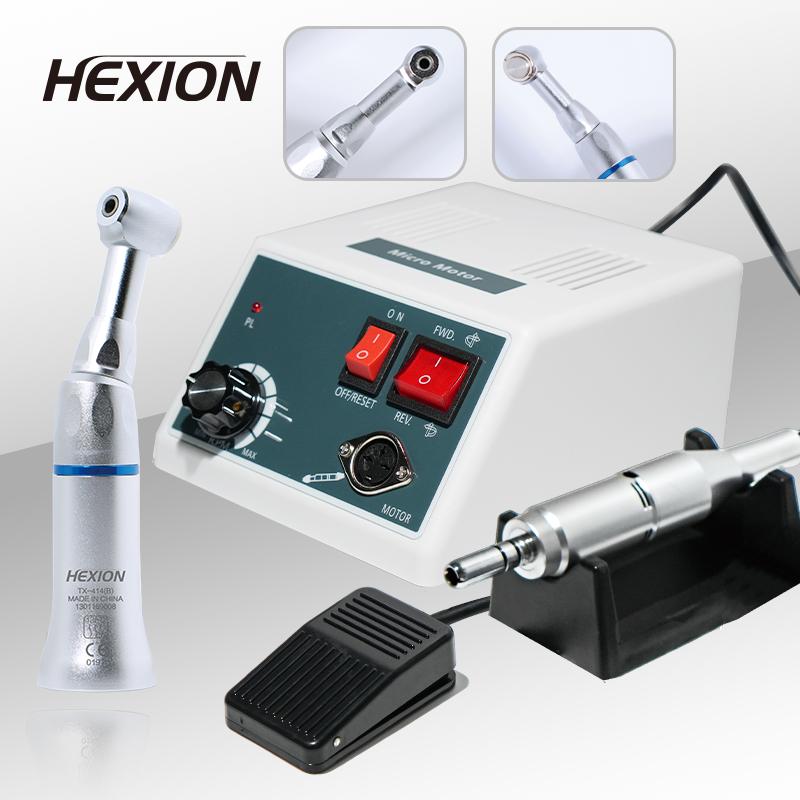 HEXION 35000 tr/min Ensemble de micromoteur de laboratoire dentaire - TYPE E, 18Poignées & 1:1 pièce à main et tête de polissage - Meulage, Polissage & Manucure