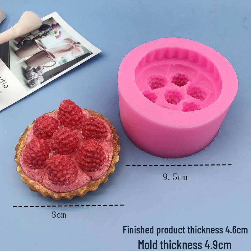 Raspberry & Strawberry Tart Pinching Mold - Handmade Candle & Chocolate Mold