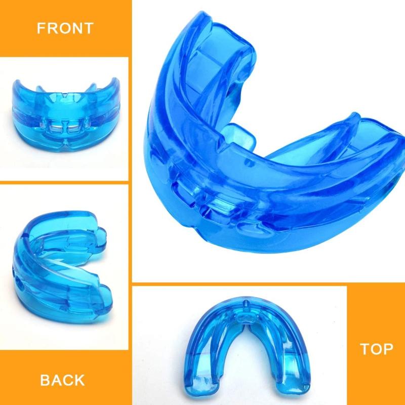 Comfortable Double Braces Athletic Mouthguard Superior No-Boil Design for Maximum Protection of Upper And Lower Teeth 3