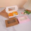 5/10pcs Rectangle Cake Boxes with Window Pastries Bakery Cupcakes Boxes  Party Decor