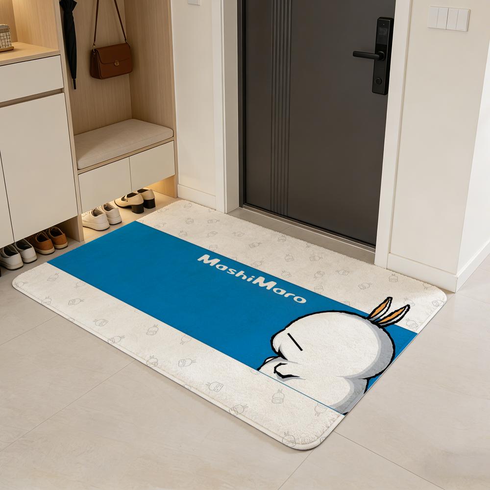 Anime M-MashiMaro Floor Mat Flannel Door Mat Non-Slip Absorbent Washable Indoor Home Rug