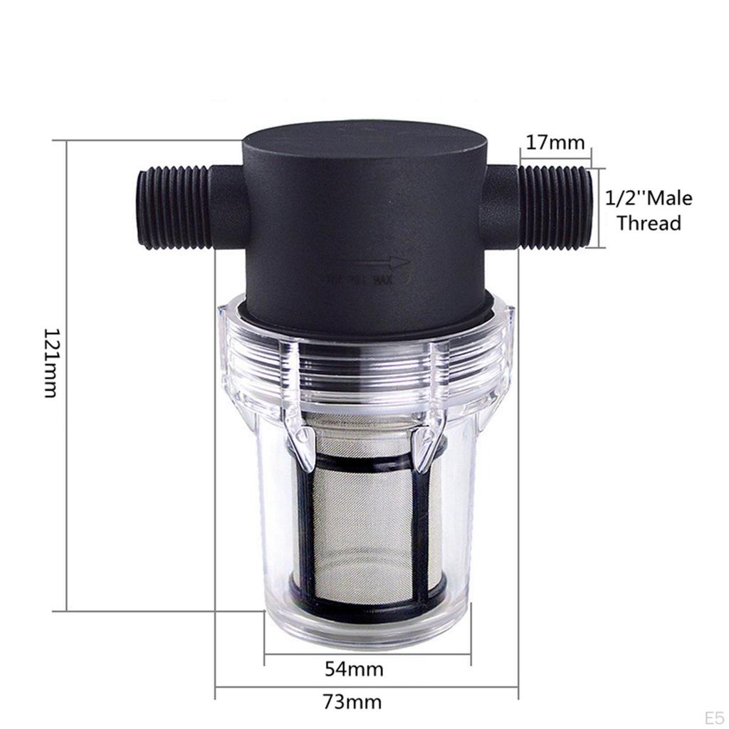 1/2 Inch Garden Watering Filter Aquarium Water Pump Inlet Inline Mesh Strainer Pond Car