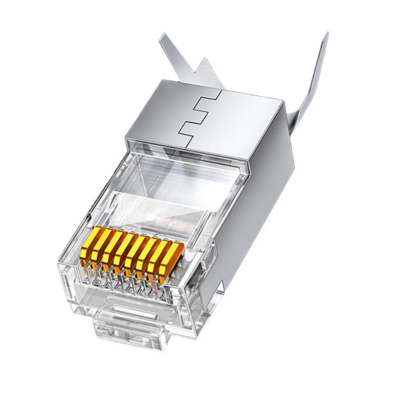 

SAMZHE Cat6a RJ45 Shielded 50U Gold-Plated Ethernet Connectors