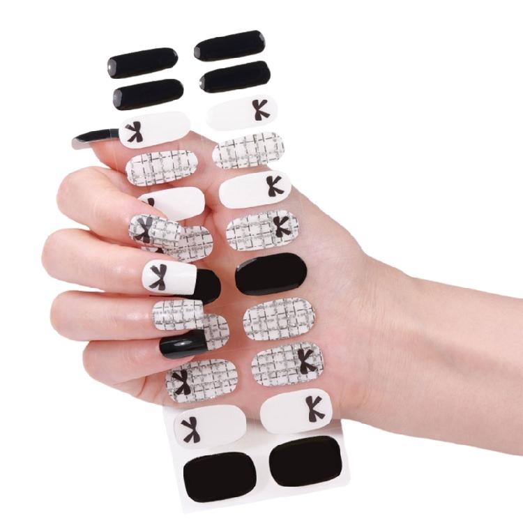 Wearable Gels Nails Stickers French Styles Nails Art Stickers Nails Polish Wraps Cured Gels Nails Strips