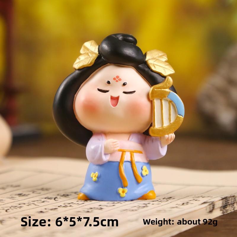 Musical Instrument Figurines, Ancient-style Tang Girl Figurines, Creative Cultural Products, Commemorative Items, Decorative Figurines